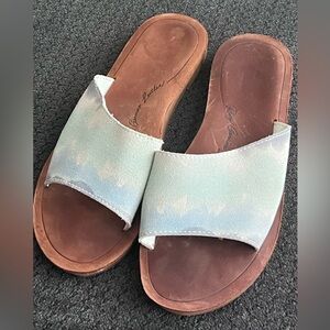 Roxy Women's Helena LX Leather Slide Sandals